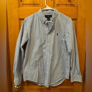 Ralph Lauren big boy Blue Gingham Shirt